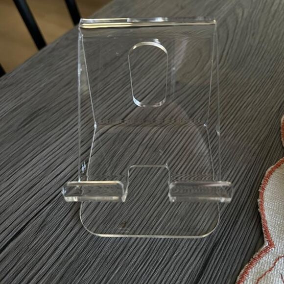 Acrylic Cell Phone Stand, Portable Clear Phone Stand for Desk, - Picture 2 of 7